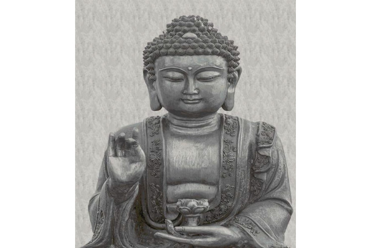 PANNEAU DÉCO BOUDDHA NOIR & BLANC 140 x 160 CM PANNEAU DÉCO BOUDDHA NOIR & BLANC 140 x 160 CM