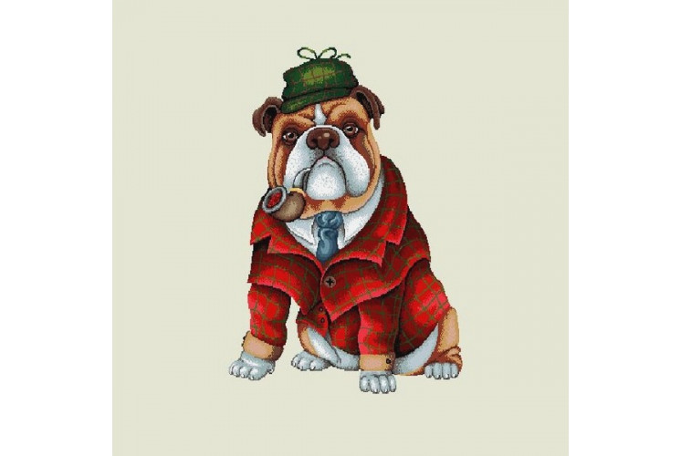 CARRÉ DÉCO VINTAGE SHERLOCK DOG CARRÉ DÉCO VINTAGE SHERLOCK DOG