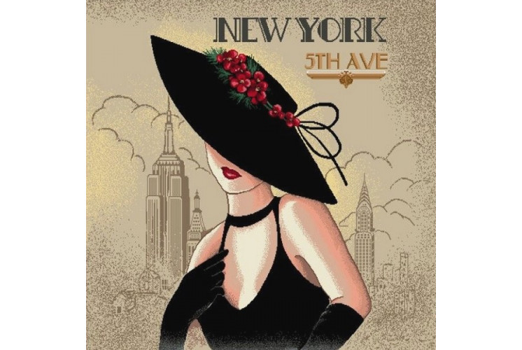 CARRÉ DÉCO VINTAGE DAME DE NEW-YORK CARRÉ DÉCO VINTAGE DAME DE NEW-YORK