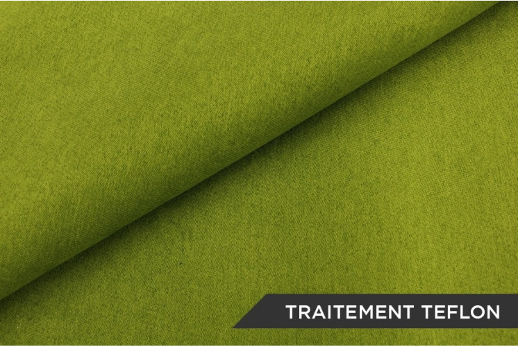 TISSU VELOURS TEFLON UNI VERT POMME TISSU VELOURS TEFLON UNI VERT POMME