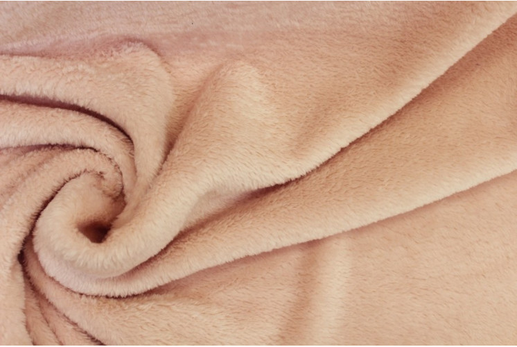 TISSU DOUDOU UNI EFFET FOURRURE ROSE POUDRÉ TISSU DOUDOU UNI EFFET FOURRURE ROSE POUDRÉ
