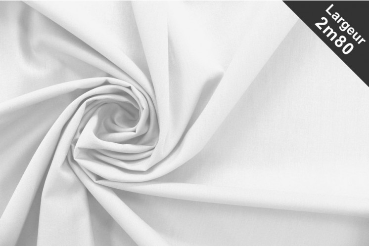TISSU COTON À DRAP GRANDE LARGEUR BLANC TISSU COTON À DRAP GRANDE LARGEUR BLANC