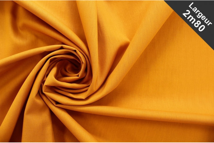 TISSU COTON À DRAP GRANDE LARGEUR SAFRAN TISSU COTON À DRAP GRANDE LARGEUR SAFRAN