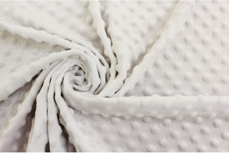 TISSU DOUDOU UNI MINKY BLANC TISSU DOUDOU UNI MINKY BLANC