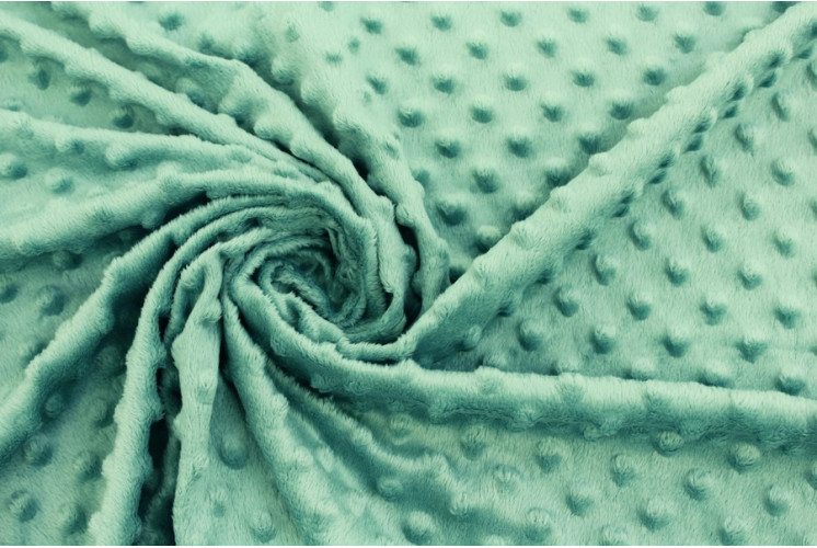 TISSU DOUDOU UNI MINKY BLEU VERT TISSU DOUDOU UNI MINKY BLEU VERT
