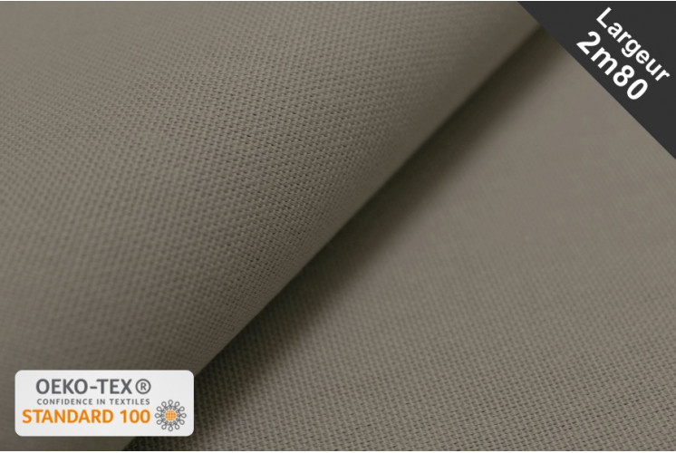 TISSU TOILE COTON 1/2 NATTÉE GRIS TISSU TOILE COTON 1/2 NATTÉE GRIS