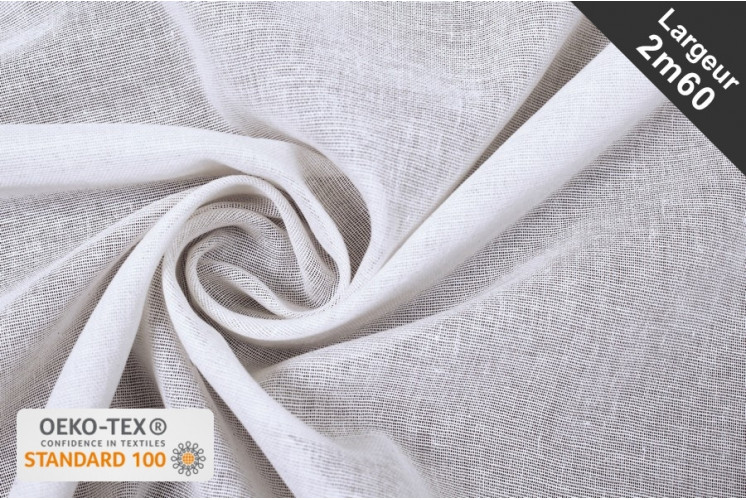 TISSU COTON UNI TOILE À BEURRE BLANC