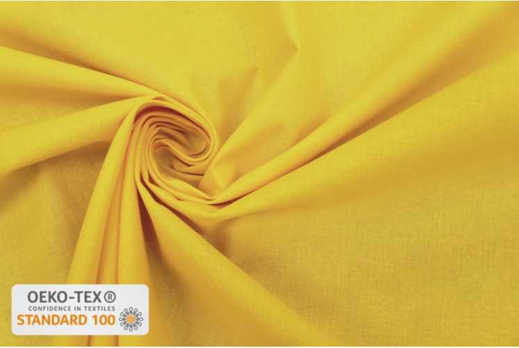 TISSU COTON UNI JAUNE TISSU COTON UNI JAUNE