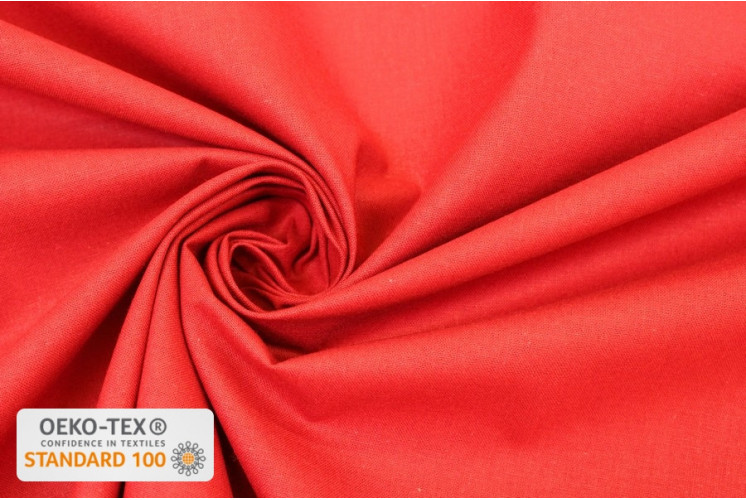 TISSU COTON UNI ROUGE TISSU COTON UNI ROUGE