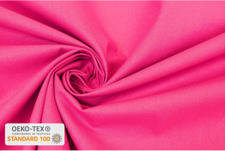 TISSU COTON UNI FUCHSIA TISSU COTON UNI FUCHSIA