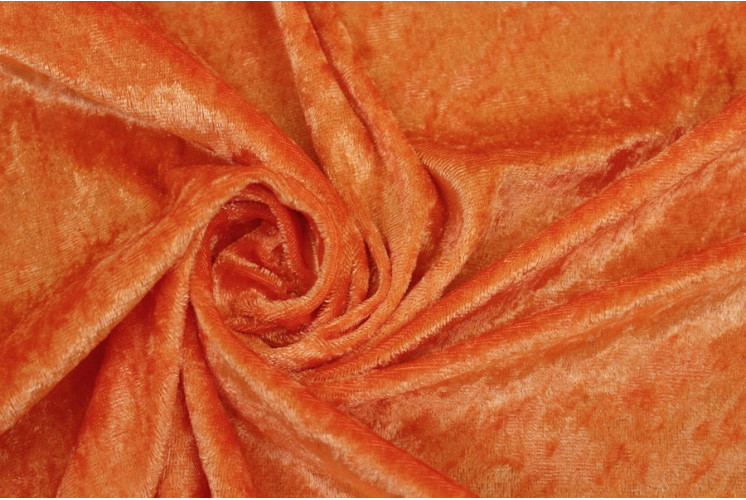 TISSU PANNE DE VELOURS ORANGE TISSU PANNE DE VELOURS ORANGE