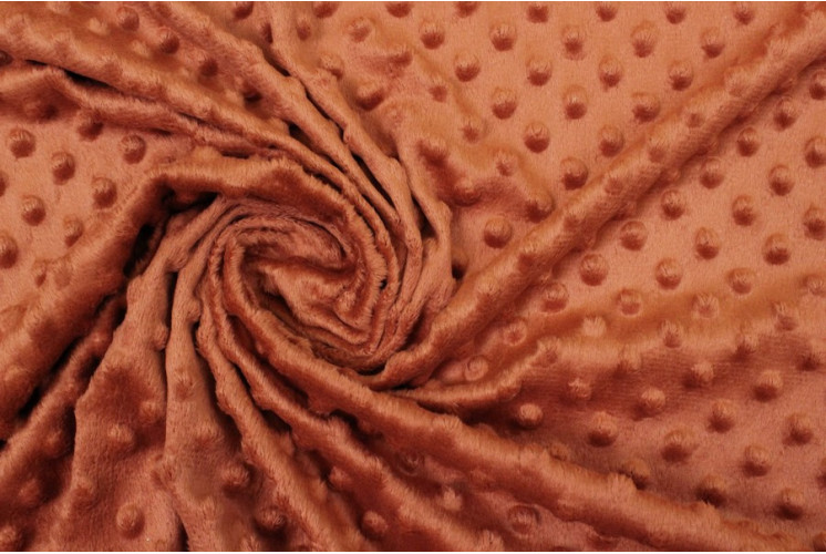 TISSU DOUDOU UNI MINKY TERRACOTTA TISSU DOUDOU UNI MINKY TERRACOTTA