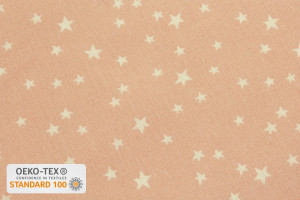 Tissu Coton Ciel Etoile Rose Poudre Tissu Coton Ciel Etoile Rose Poudre