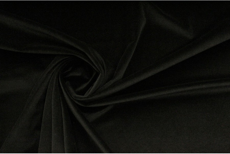 TISSU VELOURS SOUPLE UNI ALLURE NOIR TISSU VELOURS SOUPLE UNI ALLURE NOIR