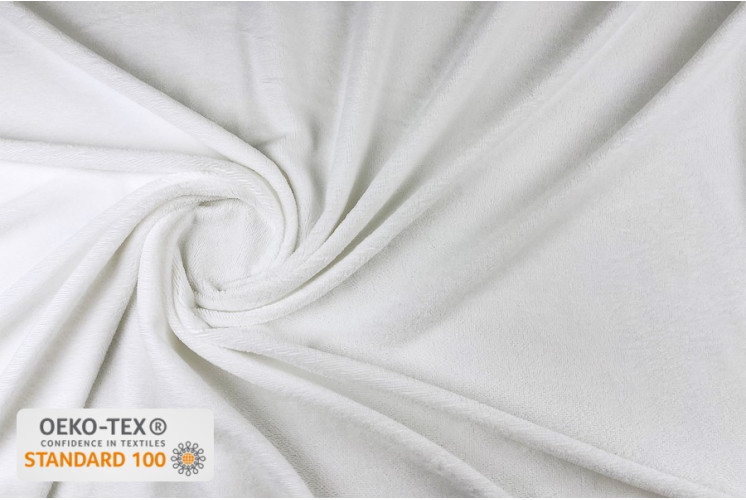Single Jersey Uni Blanc éco Tex Tissu 