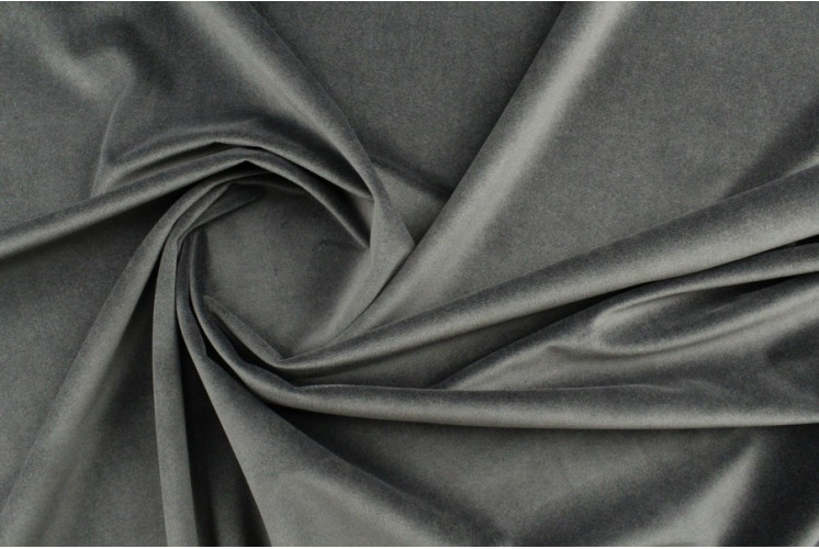 TISSU VELOURS SOUPLE UNI ALLURE GRIS ANTHRACITE TISSU VELOURS SOUPLE UNI ALLURE GRIS ANTHRACITE