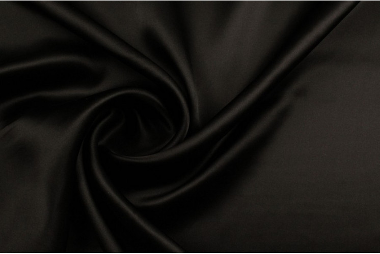 TISSU SOIE VÉRITABLE UNIE NOIR TISSU SOIE VÉRITABLE UNIE NOIR