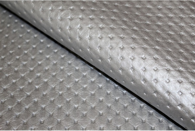 SIMILI CUIR MINI MATELASSÉ GRIS ARGENT SIMILI CUIR MINI MATELASSÉ GRIS ARGENT