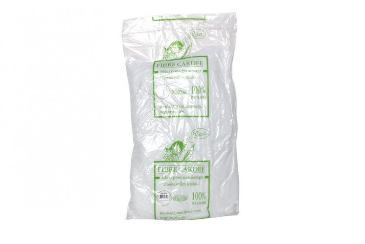 OUATE FIBRE CARDÉE - SAC DE 500 GRAMMES OUATE FIBRE CARDÉE - SAC DE 500 GRAMMES
