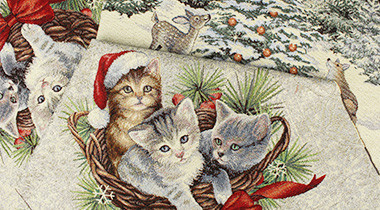 Christmas Decorative squares & Tea towel