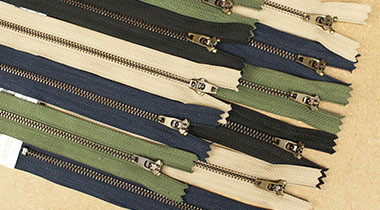 Fermetures à glissière métal non séparables